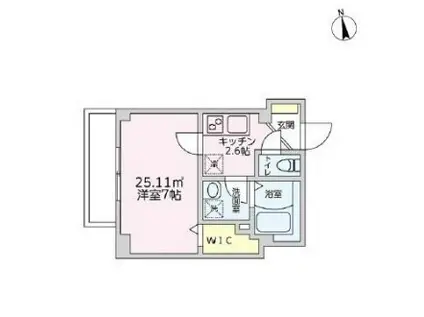 ヴィレッジシノ(1K/3階)の間取り写真