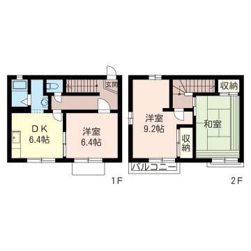 コアロードM(3DK/1階)の間取り写真