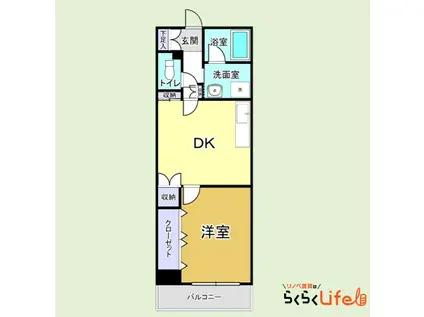 なとりプラザ中原(1DK/3階)の間取り写真