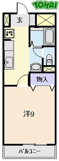 パレドールKONISHI(1K/1階)の間取り写真