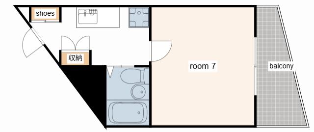 プレアール姫路山吹(1K/3階)の間取り写真