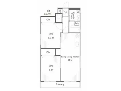 SEDONA ROSE GARDEN(2LDK/4階)の間取り写真