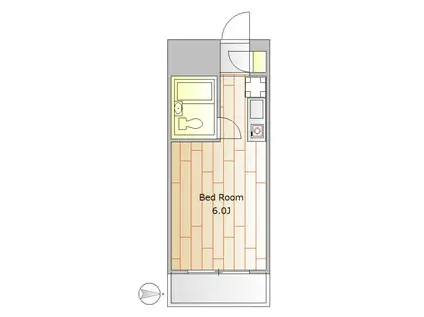 キソービクトリアマンション自由ヶ丘(ワンルーム/3階)の間取り写真