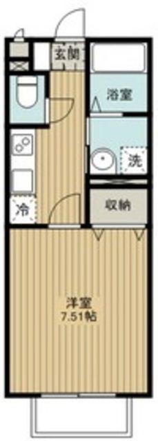 エクレール(1K/2階)の間取り写真