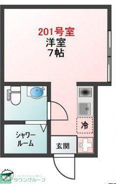 GLANZ南馬込(ワンルーム/2階)の間取り写真