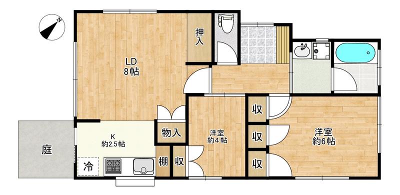 井出ハウス(1LDK/1階)の間取り写真
