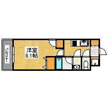レジデンシャルヒルズ博多駅前弐(1K/4階)の間取り写真