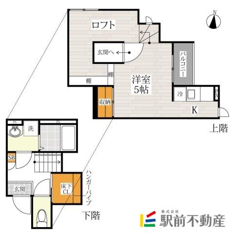 CB鳥栖ルミナス(1K/1階)の間取り写真