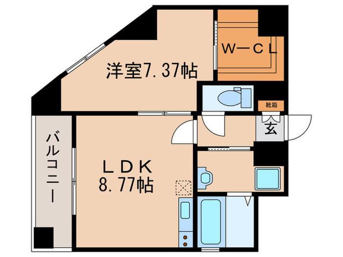 YOSHINO SQUARE(1LDK/4階)の間取り写真