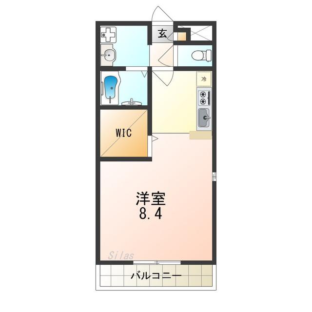 アンプルール光明池(ワンルーム/2階)の間取り写真