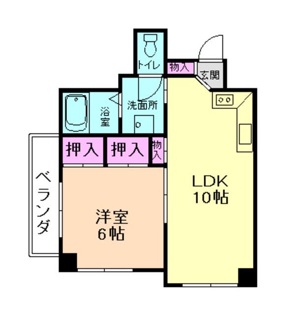 第18プロビナンス村橋(1LDK/4階)の間取り写真