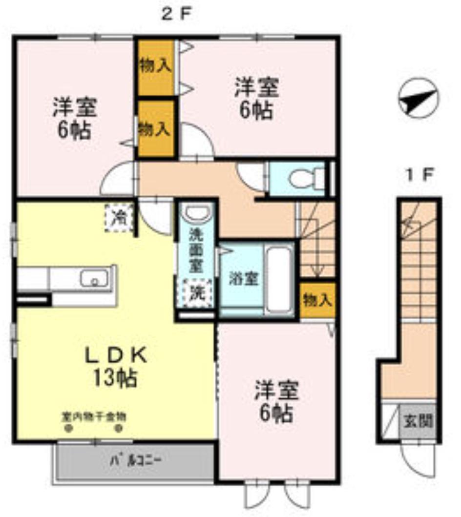 メゾンフォレスト(3LDK/2階)の間取り写真