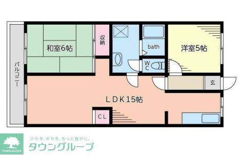 コートフェリカ(2LDK/1階)の間取り写真