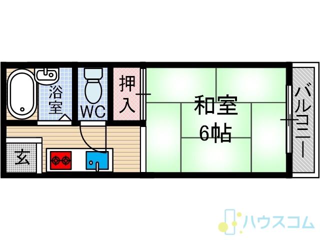 ハイツ安藤(1K/2階)の間取り写真