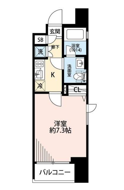 プレール・ドゥーク銀座東(1K/11階)の間取り写真