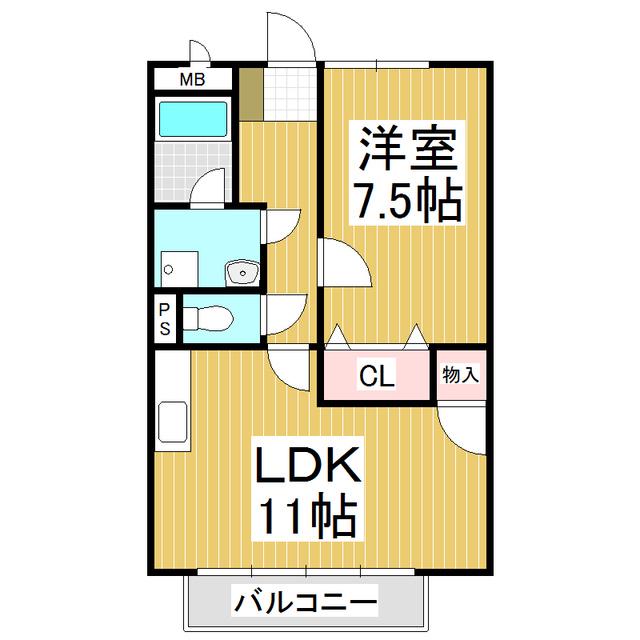 SURPLUS ONEサツミ(1LDK/1階)の間取り写真