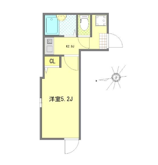 ALBA亀有(1K/1階)の間取り写真