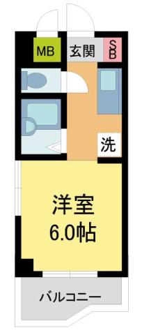 エナブルビル(ワンルーム/4階)の間取り写真