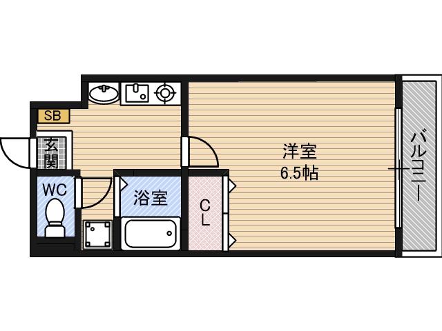レジナコート(1K/9階)の間取り写真
