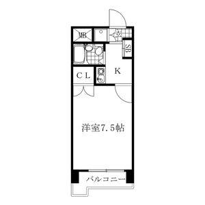 パストラル山口(1K/1階)の間取り写真
