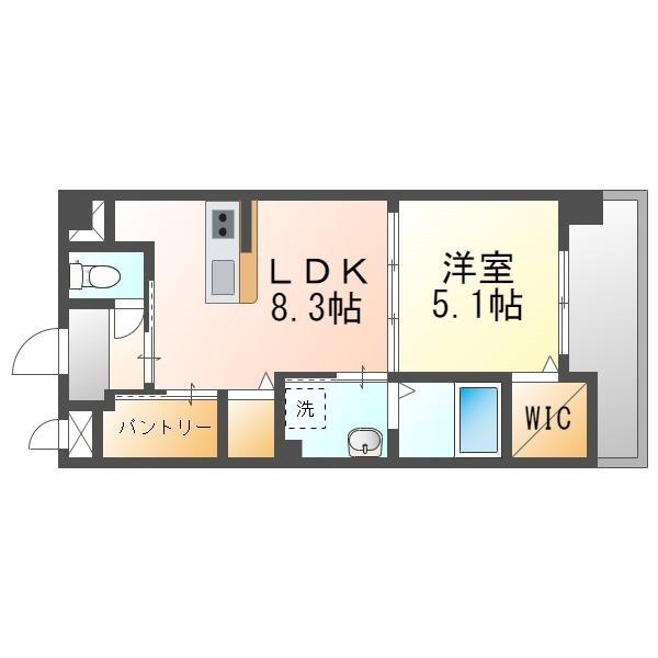 グレース パグーロF(1LDK/1階)の間取り写真
