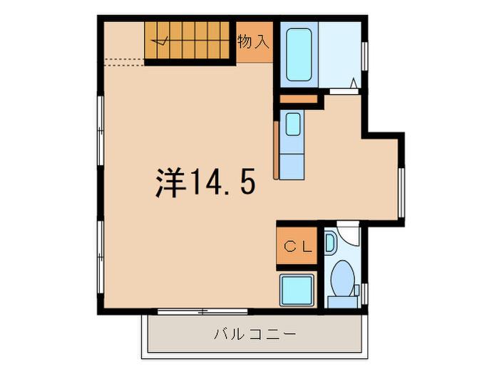 東芦屋ハイツ(ワンルーム/2階)の間取り写真