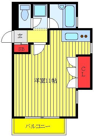 VILLA MANHATTAN(ワンルーム/2階)の間取り写真
