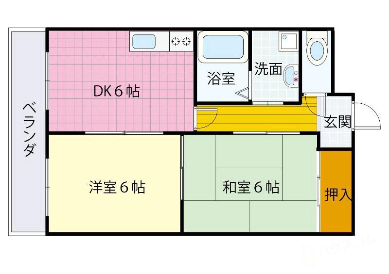NO1小林マンション(2DK/2階)の間取り写真