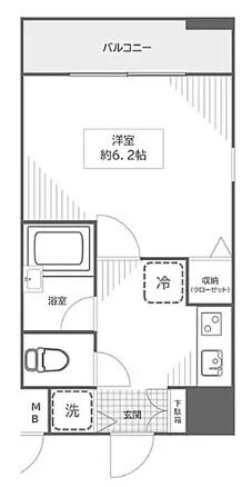 FERIE大森町(1K/7階)の間取り写真