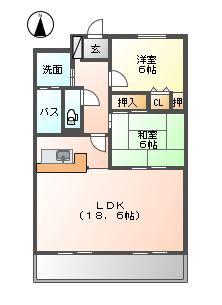 GRANDHILLS KAMINOKURAグランドヒルズ カミノクラ(2LDK/3階)の間取り写真