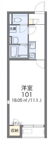 レオネクストグリーン館(1K/2階)の間取り写真