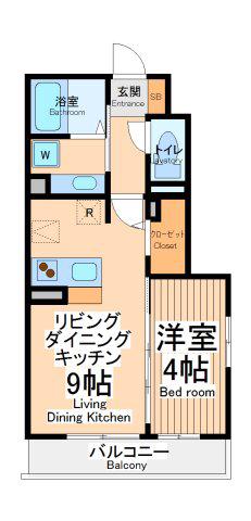 トレゾール(1LDK/1階)の間取り写真