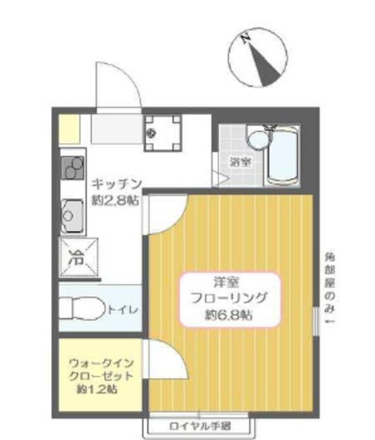 プラティーク(1K/1階)の間取り写真