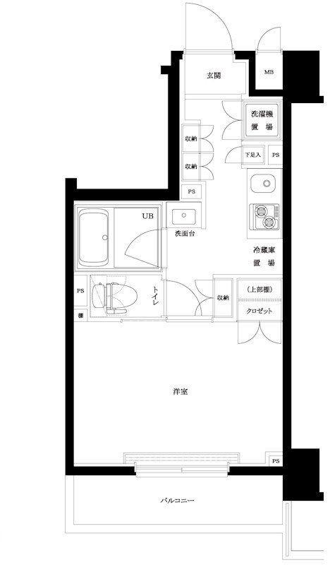 ルーブル東蒲田七番館(1K/1階)の間取り写真