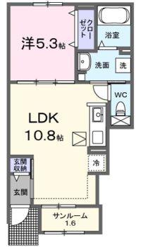 グレイスメゾン A(1LDK/1階)の間取り写真