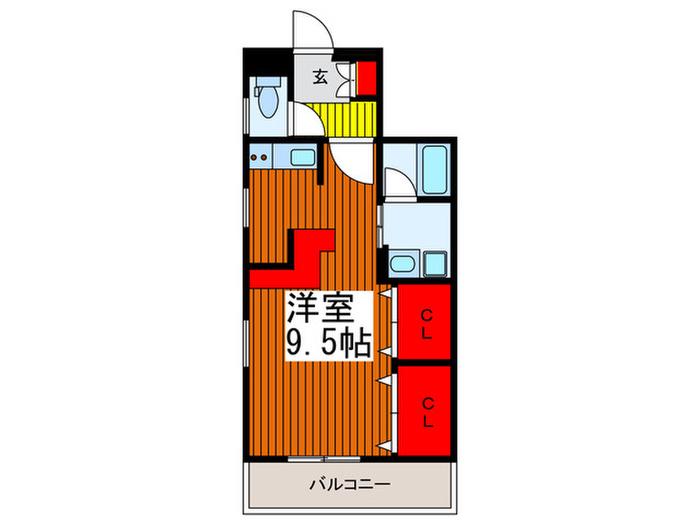 ジコ-2ND(ワンルーム/3階)の間取り写真