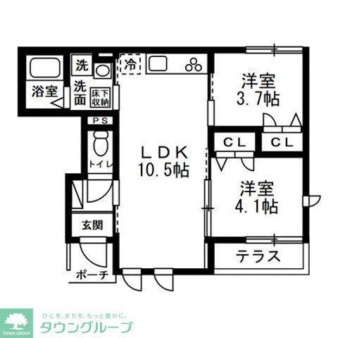 東武東上線 東武練馬駅 徒歩8分 2階建 築1年(2LDK/1階)の間取り写真
