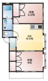 ACTI・II(2DK/2階)の間取り写真