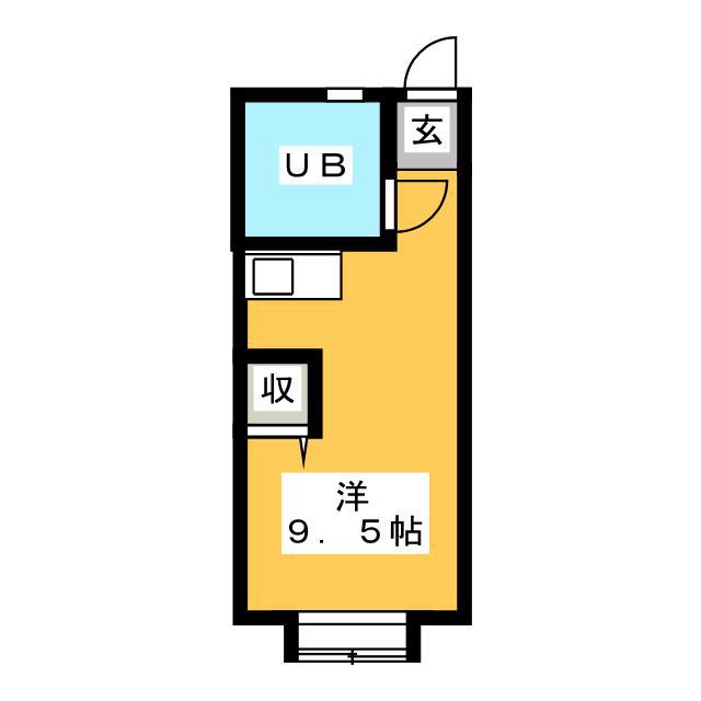 一麦社アパートメント(ワンルーム/2階)の間取り写真
