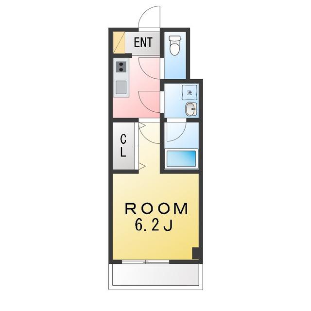 S-RESIDENCE横濱磯子ALIZE(1K/1階)の間取り写真