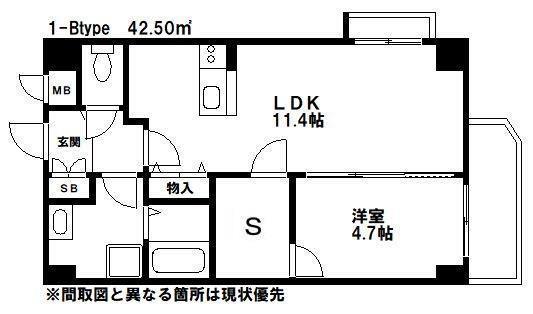 ロジュマンエスト(1SLDK/1階)の間取り写真