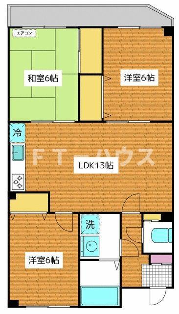 ストーン本八幡(3LDK/3階)の間取り写真