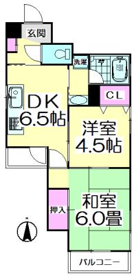 エトワール王子(2DK/3階)の間取り写真