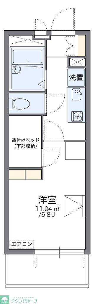 レオパレス小本本町(1K/1階)の間取り写真
