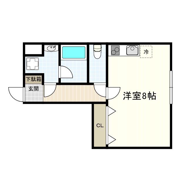 J-ARC吉祥寺(1K/2階)の間取り写真