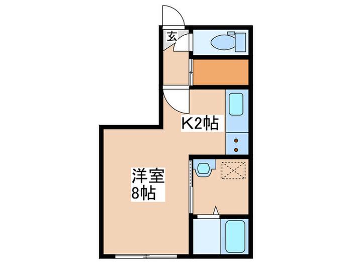 ALOHA(1K/1階)の間取り写真