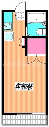 ルーフトミタ(ワンルーム/1階)の間取り写真