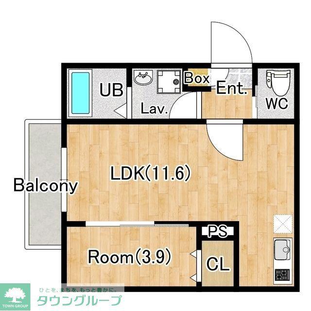 ジーメゾン春日部下蛭田(1LDK/2階)の間取り写真