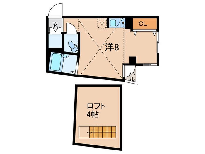 サンライズ高田馬場(ワンルーム/5階)の間取り写真
