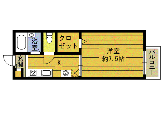 REST.M(1K/1階)の間取り写真